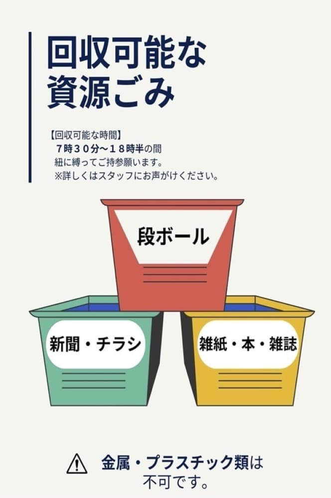 回収可能な資源ごみ